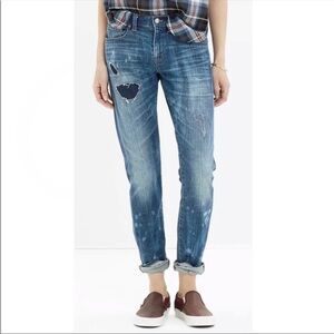 Madewell Rip & Repair Slim Boy Jeans size 24
